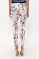 Patterned Elastic waist Slim fit pants 41311