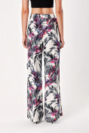 Patterned Wide cut pants with slits 41312