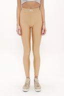Beige Woven  leggings 41322