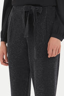 Black Elastic Waist pants 41325