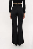 Black High waist  flare legs pants 41330