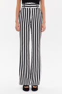 Striped High waist  flare legs pants 41330