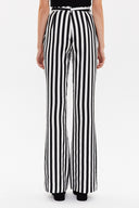 Striped High waist  flare legs pants 41330