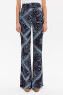 Patterned High waist  flare legs pants 41330