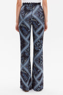 Patterned High waist  flare legs pants 41330