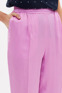 Lilac Elastic wide cut pants 41341