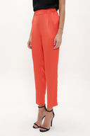 Red Elastic wide cut pants 41341