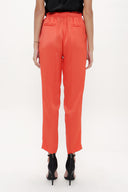 Red Elastic wide cut pants 41341