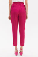 Fuchsia Elastic wide cut pants 41341