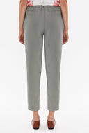 Khaki Elastic wide cut pants 41341