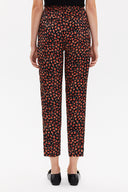 Black Red Elastic wide cut pants 41341