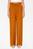 Mustard Elastic waist wide leg pants 41345