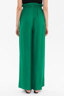 Green Elastic waist wide leg pants 41345