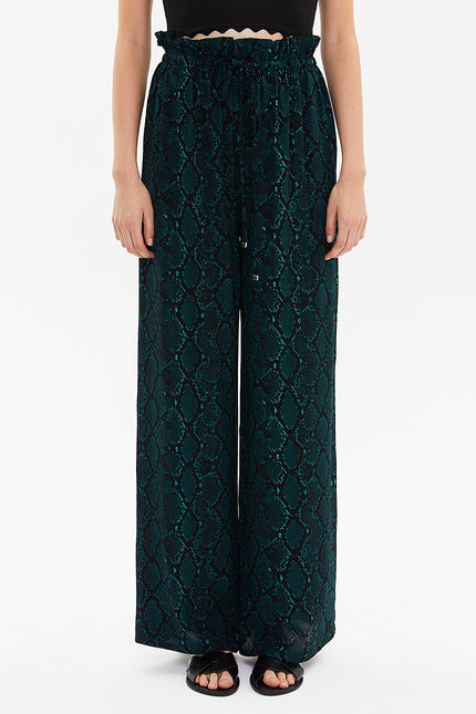 Beli Lastikli Bol Paça Pantolon 41345
