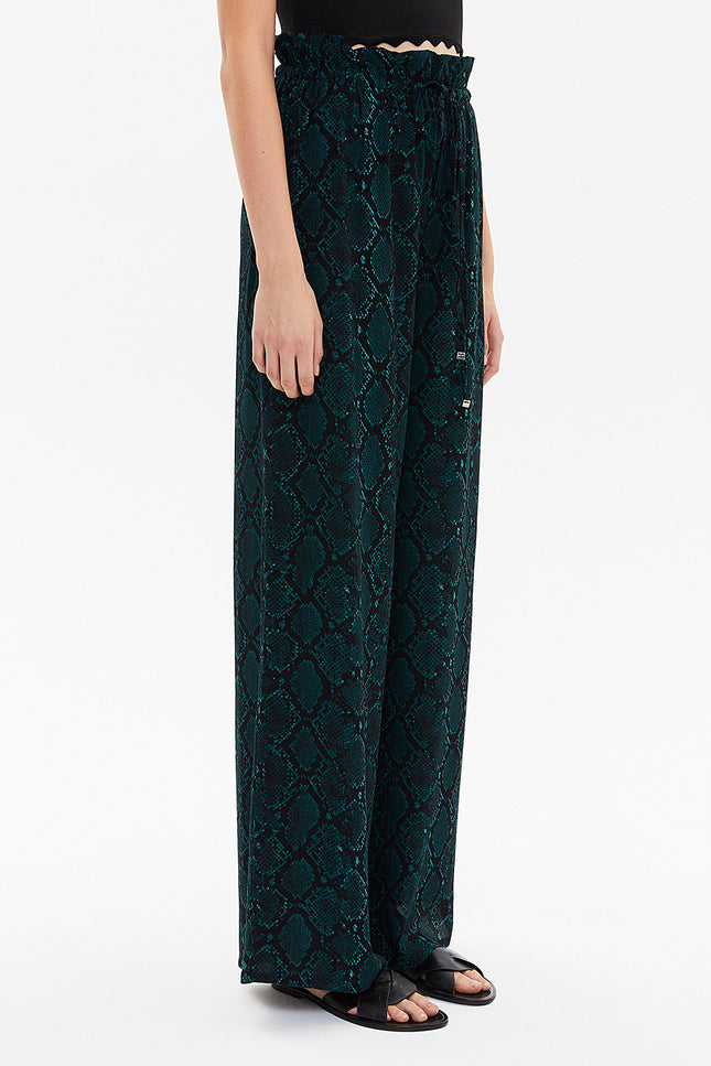 Beli Lastikli Bol Paça Pantolon 41345