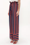 Red Elastic waist wide leg pants 41346