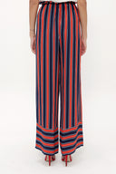 Red Elastic waist wide leg pants 41346