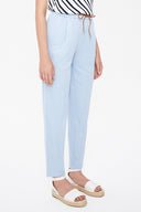 Light Blue Elastic wide cut pants 41348