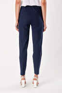 Blue Elastic wide cut pants 41348
