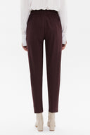 Dark Brown Elastic wide cut pants 41348