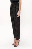 Patterned Elastic wide cut pants 41348