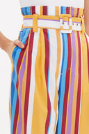Striped Belted  pants 41351