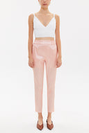 Salmon Elastic waist pants 41356