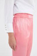 Pink Elastic waist pants 41356