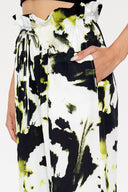 Acid Green Wide cut elastic waist pants 41369