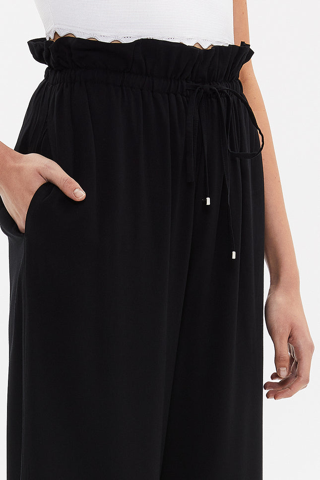 Bol Kesim Beli Lastikli Pantolon 41369