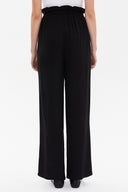 Black Wide cut elastic waist pants 41369