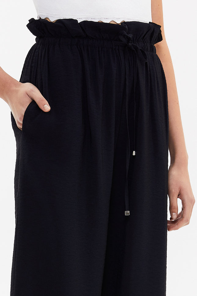 Bol Kesim Beli Lastikli Pantolon 41369