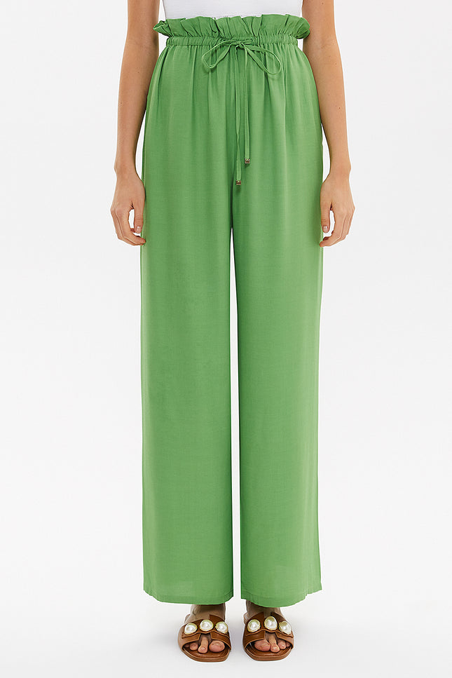 Bol Kesim Beli Lastikli Pantolon 41369