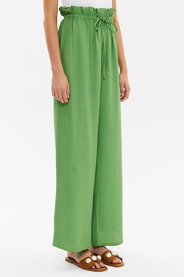 Bol Kesim Beli Lastikli Pantolon 41369