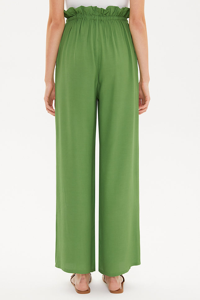 Bol Kesim Beli Lastikli Pantolon 41369