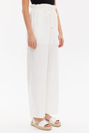 Ecru Wide cut elastic waist pants 41369