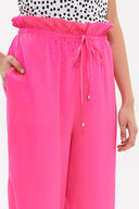 Pink Wide cut elastic waist pants 41369