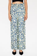 Acid Yellow Wide cut elastic waist pants 41369