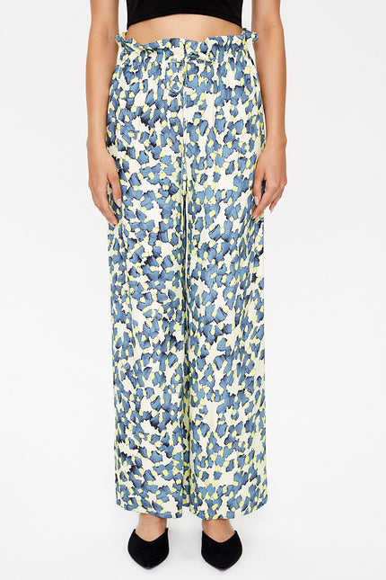 Bol Kesim Beli Lastikli Pantolon 41369