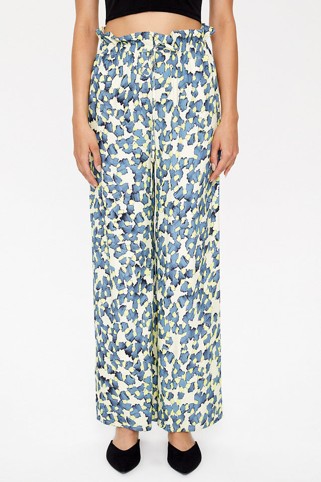 Bol Kesim Beli Lastikli Pantolon 41369