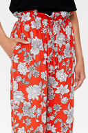 Red Ecru Wide cut elastic waist pants 41369