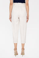 Beige High waist  Pleated pants 41370
