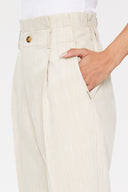 Milky Brown High waist  Pleated pants 41370