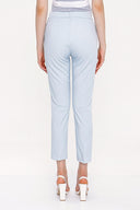 Light Blue Elastic waist tube leg pants 41373