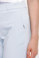 Light Blue Elastic waist tube leg pants 41373