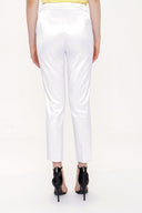 White Elastic waist tube leg pants 41373