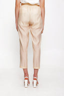 Ecru Beli lastikli pantolon 41619