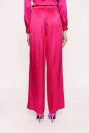 Fuchsia Wide cut trousers with elastic waist 41621