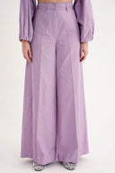 Lilac Wide cut trousers with elastic waist 41629