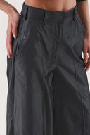 Anthracite Wide cut trousers with elastic waist 41629